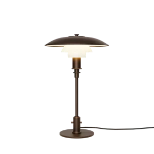 PH 3/2 Aged Brass Opal Bordlampe