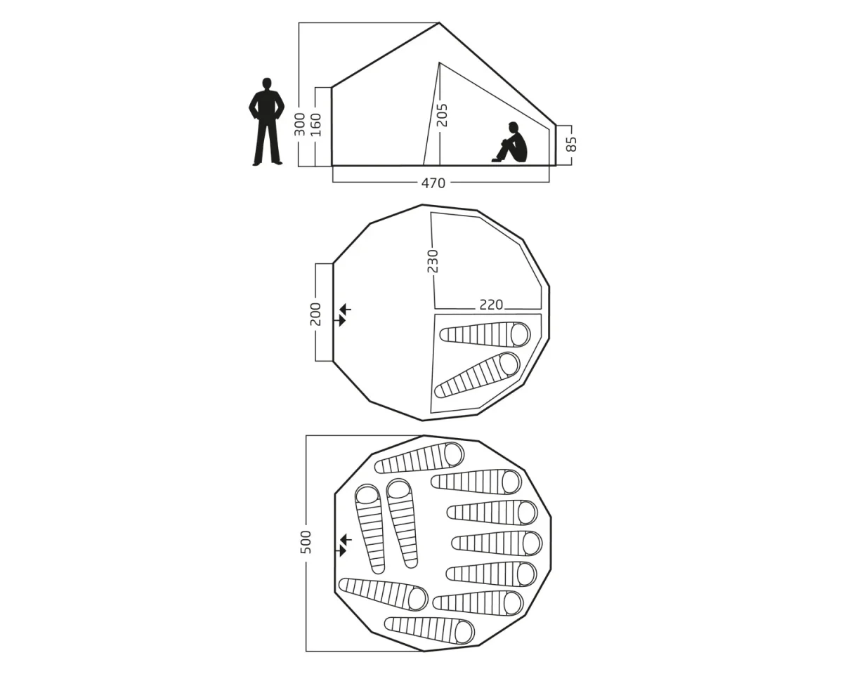 Asgard 19.6 Glampingtelt - 19.6 m² | 8-10 personer | Sandshell - Billede 7