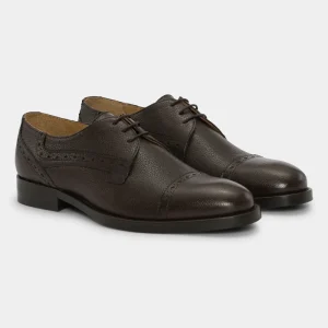 Brun brogue lædersko