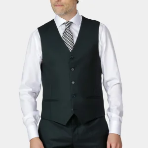 Mørkegrøn birdseye vest