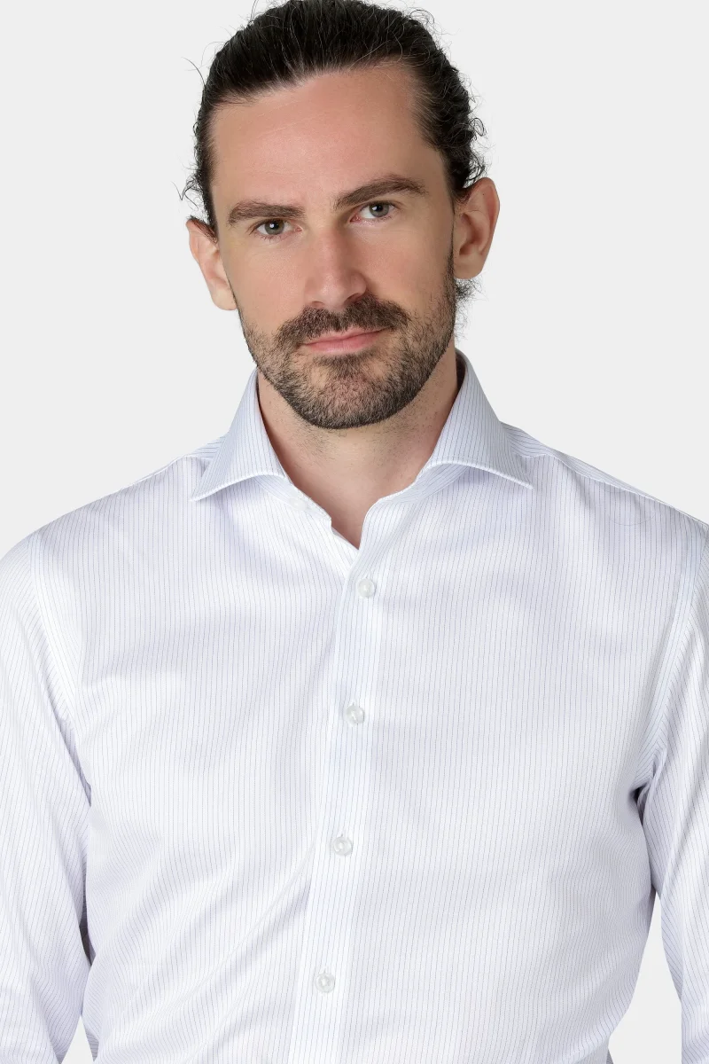 Stribet business skjorte - Billede 5