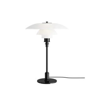PH 3½-2½ Glas Bordlampe sort metalliseret