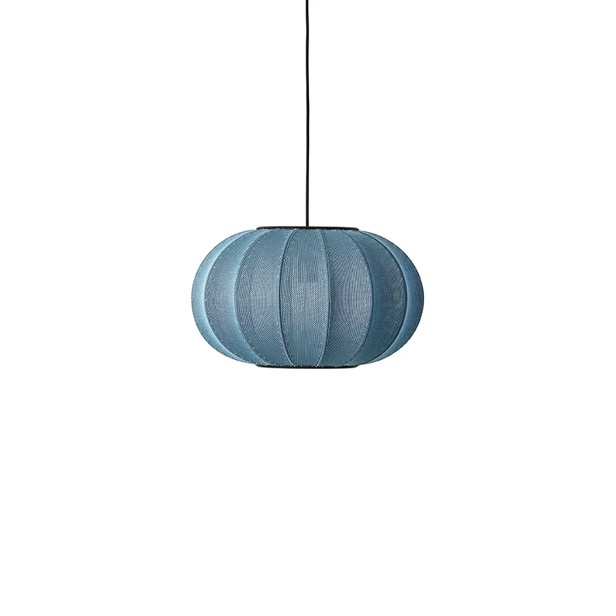 Knit-Wit 45 Oval Pendant, Blue Stone